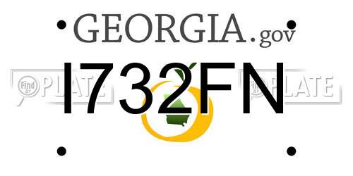 I732FN Georgia License Plate