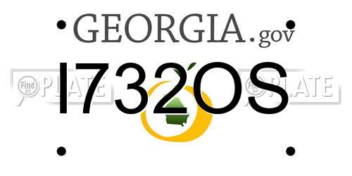 I732OS Georgia License Plate