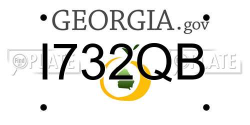 I732QB Georgia License Plate