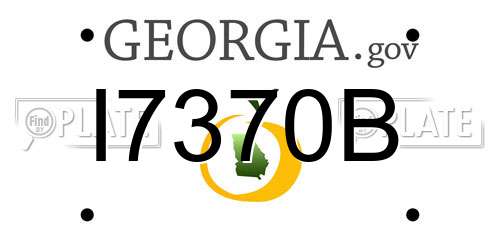 I7370B Georgia License Plate