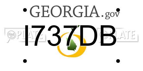 I737DB Georgia License Plate