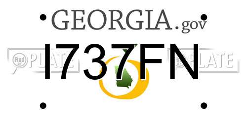 I737FN Georgia License Plate