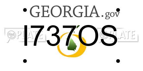 I737OS Georgia License Plate