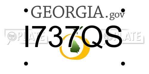 I737QS Georgia License Plate