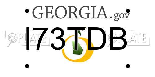I73TDB Georgia License Plate