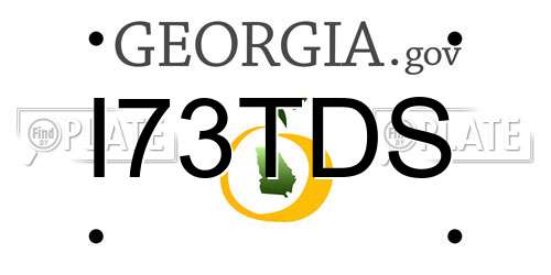 I73TDS Georgia License Plate