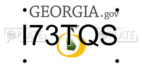 I73TQS Georgia License Plate