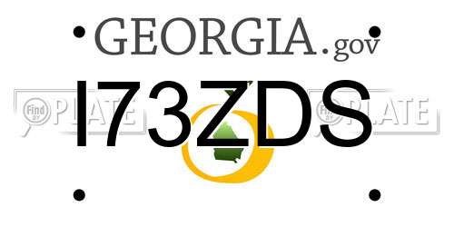 I73ZDS Georgia License Plate
