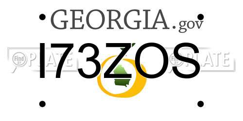 I73ZOS Georgia License Plate