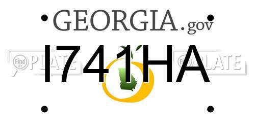 I741HA Georgia License Plate