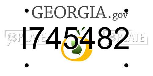 I745482 Georgia License Plate
