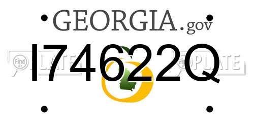 I74622Q Georgia License Plate