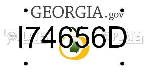 I74656D Georgia License Plate
