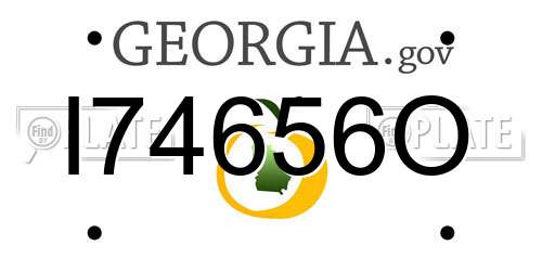 I74656O Georgia License Plate