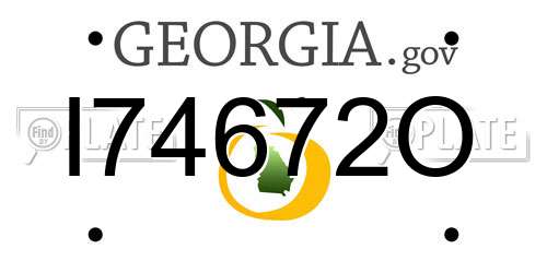 I74672O Georgia License Plate