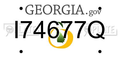 I74677Q Georgia License Plate