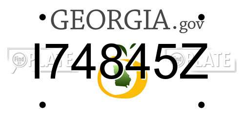 I74845Z Georgia License Plate