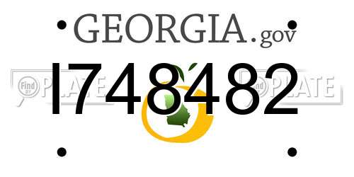 I748482 Georgia License Plate