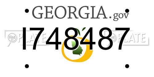 I748487 Georgia License Plate