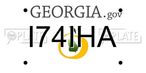 I74IHA Georgia License Plate