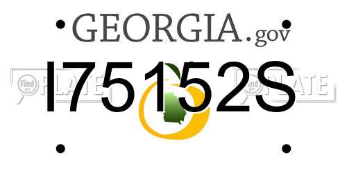 I75152S Georgia License Plate