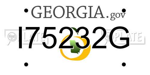 I75232G Georgia License Plate