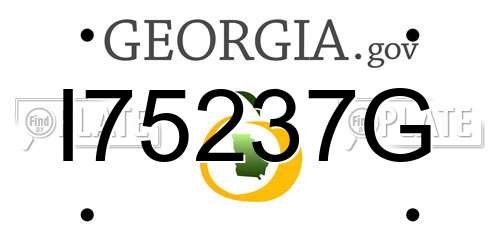 I75237G Georgia License Plate