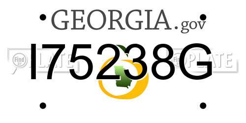I75238G Georgia License Plate