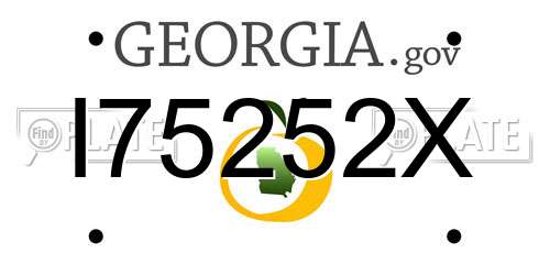 I75252X Georgia License Plate