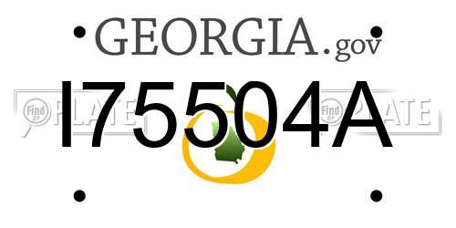 I75504A Georgia License Plate