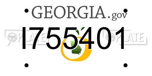 I755401 Georgia License Plate