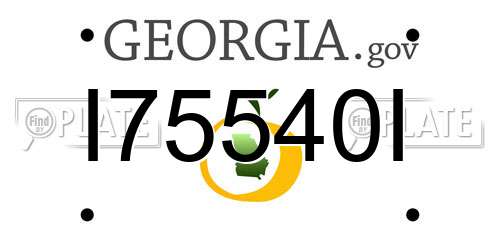 I75540I Georgia License Plate