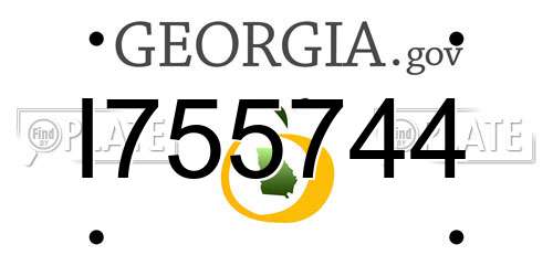 I755744 Georgia License Plate