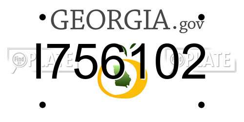 I756102 Georgia License Plate