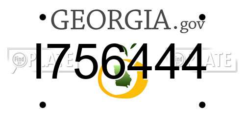 I756444 Georgia License Plate