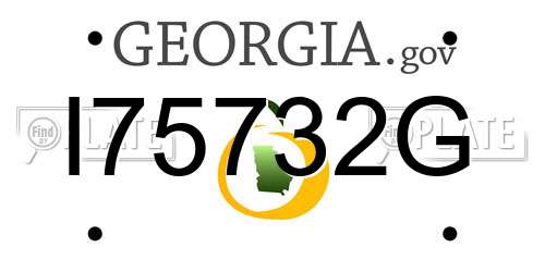I75732G Georgia License Plate