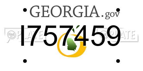 I757459 Georgia License Plate