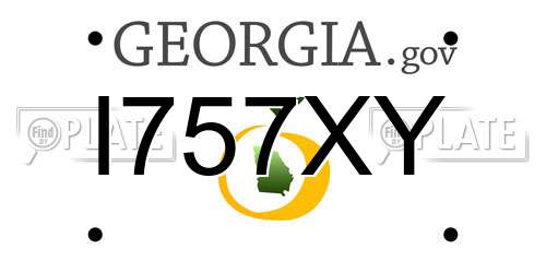 I757XY Georgia License Plate