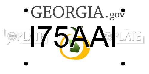 I75AAI Georgia License Plate