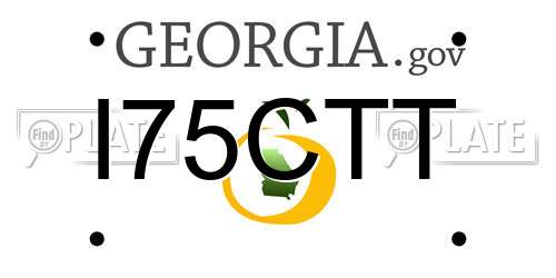 I75CTT Georgia License Plate