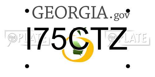 I75CTZ Georgia License Plate
