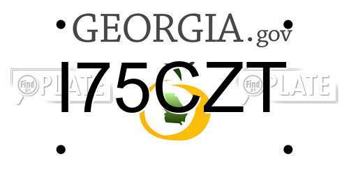 I75CZT Georgia License Plate