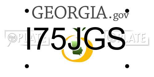 I75JGS Georgia License Plate