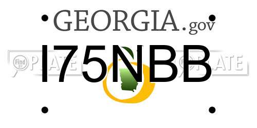 I75NBB Georgia License Plate