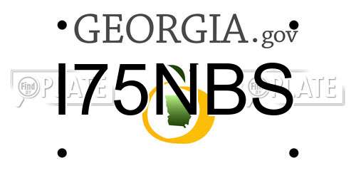 I75NBS Georgia License Plate
