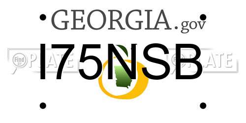 I75NSB Georgia License Plate