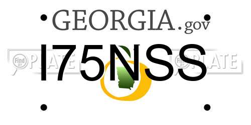 I75NSS Georgia License Plate