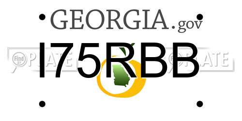I75RBB Georgia License Plate