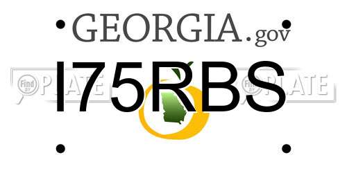 I75RBS Georgia License Plate