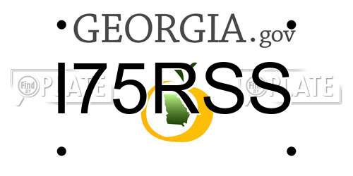 I75RSS Georgia License Plate